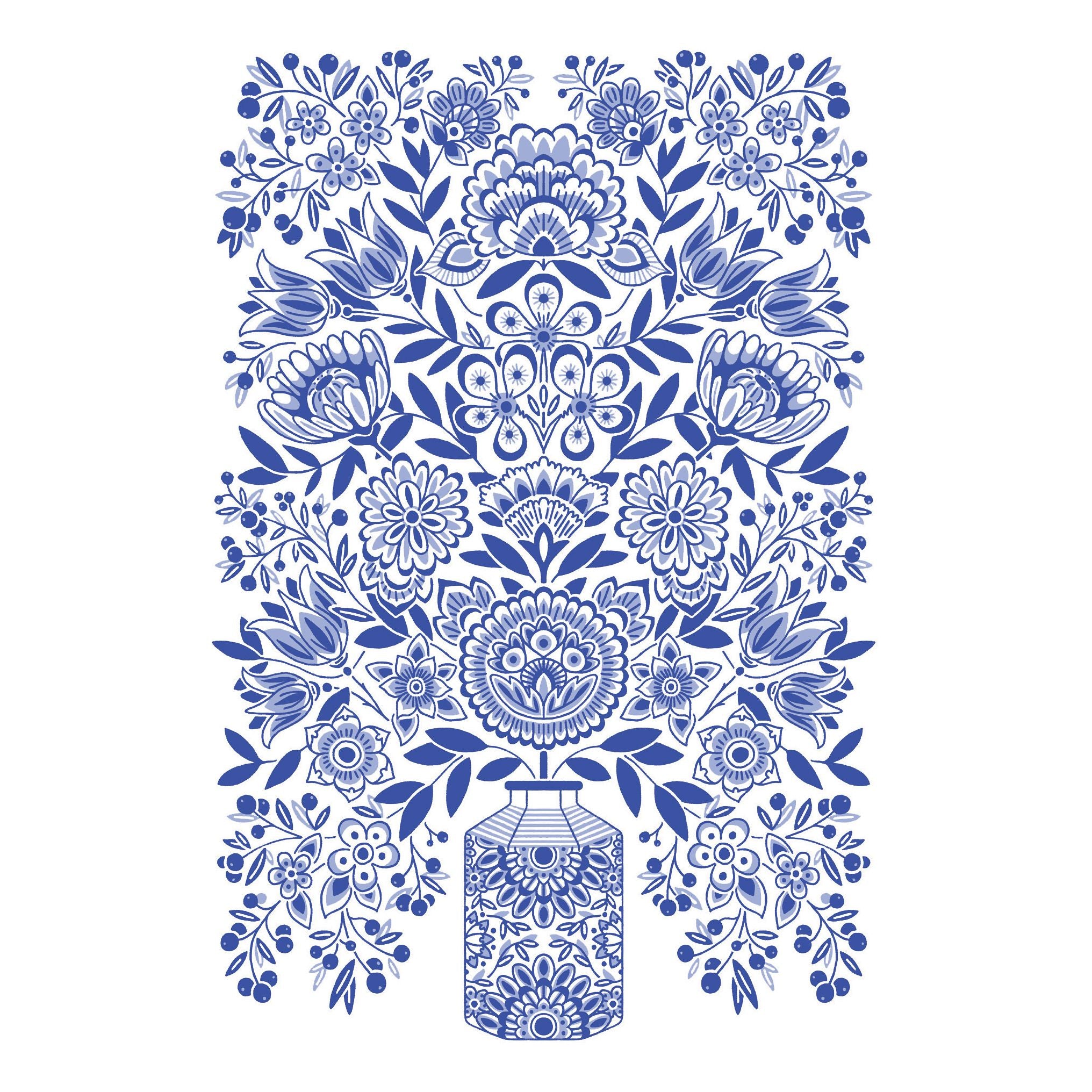 Delft Vase Blank Note Card